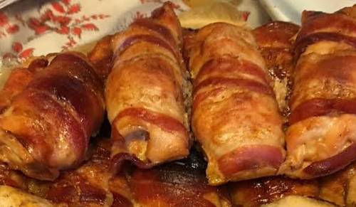 Baconös-aszalt szilvás csirkemell